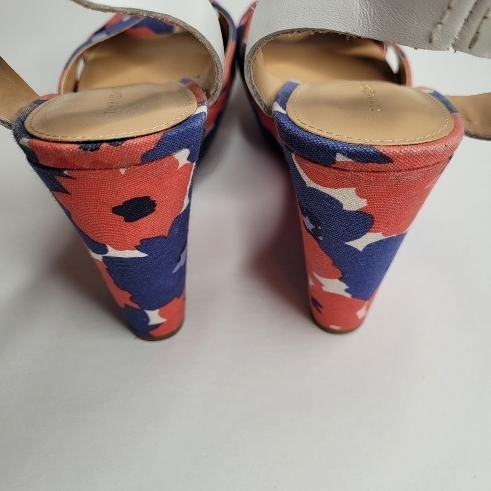 Tommy Hilfiger Floral Red, White & Blue Wedge Heels - Picture 10 of 14